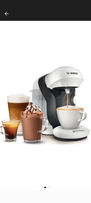 Espressor Bosch Tassimo Style TAS1104, 1400w, 3.3 bar, 0.7l , autocuratare si decalcifiere, capsule, alb