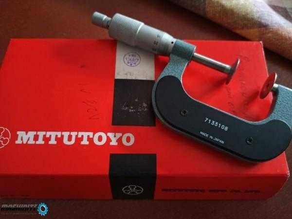 Mitutoyo Микрометър  25-50 с тарелки, Шублер дигитален Mitutoyo