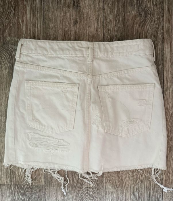 Zara белая джинсовая юбка