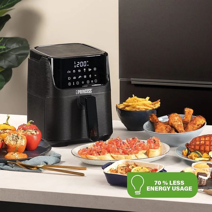 Нов! Фритюрник с горещ въздух Princess  Hot Air Fryer 6.5 1350W (182061) + книга с рецепти