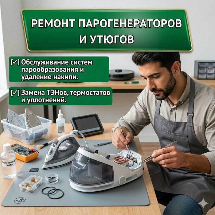 Ремонт утюгов и ремонт парогенератора любого бренда с любой поломкой