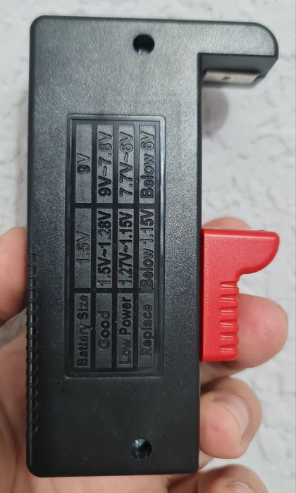 Тестер для щелочных и аккумуляторных батареек