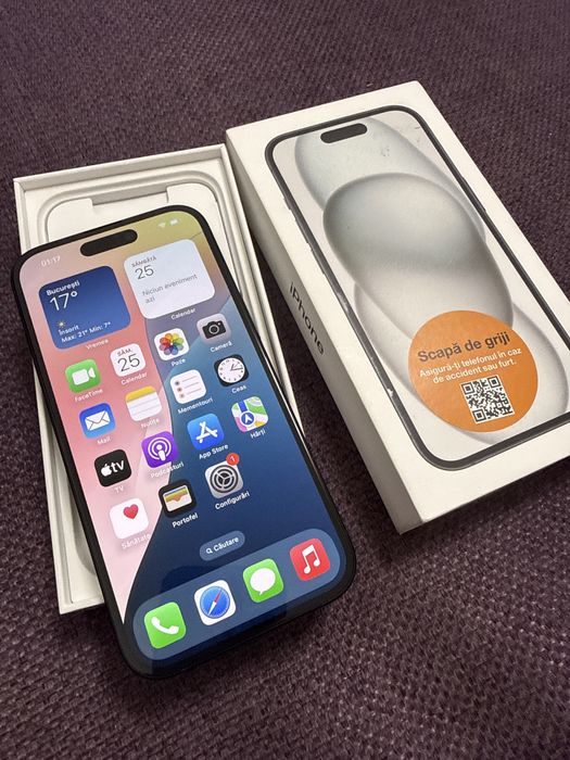 Iphone 15 128GB Nou 0 cicluri desigilat pentru proba