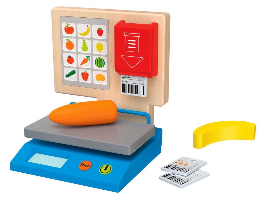 Дървени играчки за кухня Сейф Везна Тостер Кухненски робот Кошница