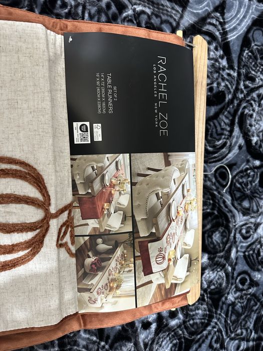 Скатрти на стол бархат и лен как интерьер в середину стола