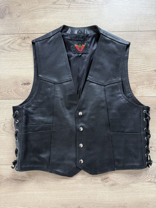 Vesta Piele Naturala EURO STARS Negru Barbati | Marime XL