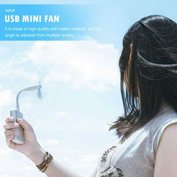 Мини USB Вентилатор 1W за Лаптоп, Power Bank и др. / Зелен / Бял /