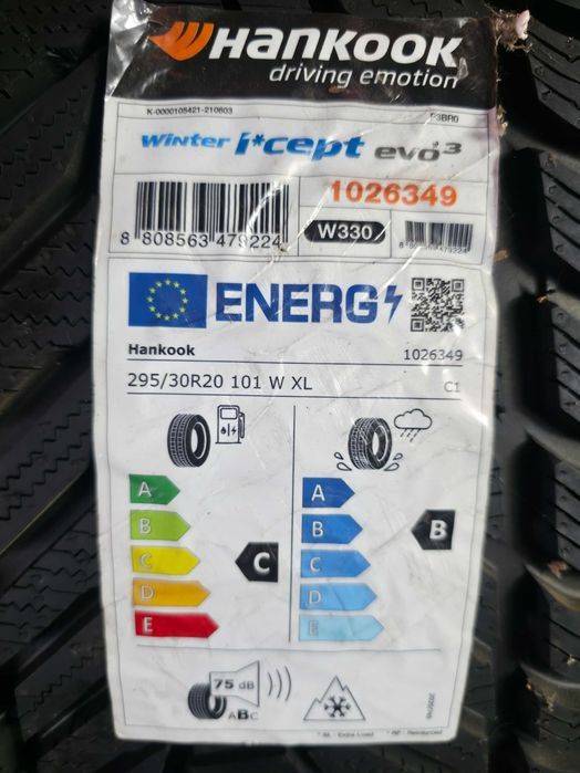 2 anvelope de iarna - 295/30/20 - hankook - noi - dot 2021