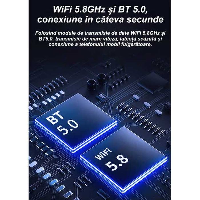 KM3 2 в 1 CarPlay и Android Auto безжичен адаптер iOS 10+ и Anд 11+