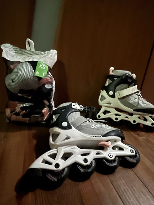 Детски ролери Decathlon 32-35 + протектори