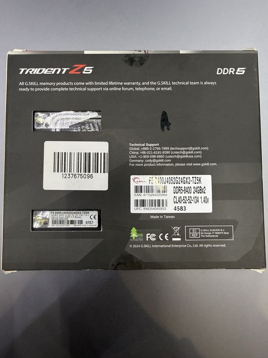 G skill trident z5 2x24=64 gb 8400mhz