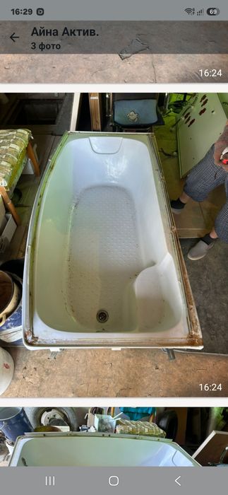 Продаётся пластиковая ванна в хорошем состоянии размеры 167×76×45