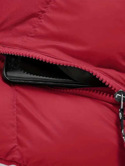 Топъл зимен червен елек, унисекс.