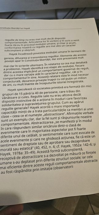 Hayek: Constitutia Libertatii.