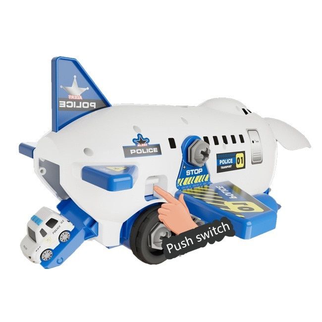 Avion Jucarie 2in1 - Demontabil, Model Politie, mini Vehicule, Joynix