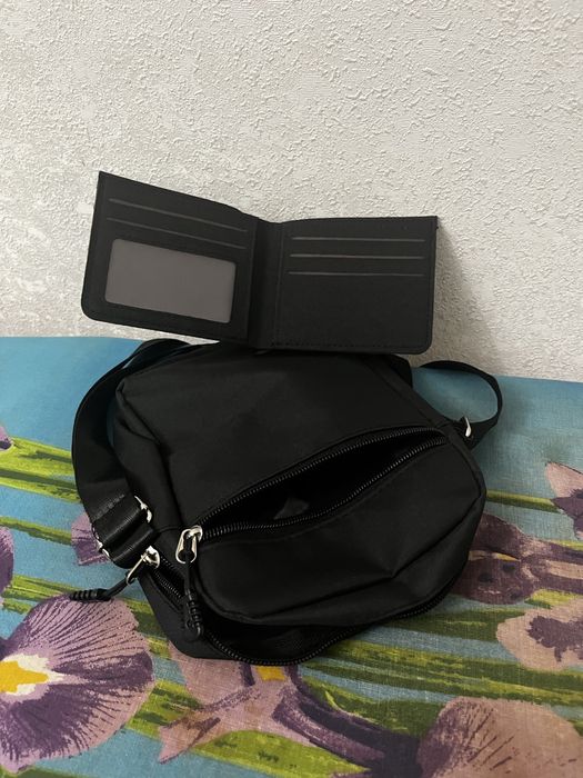 Барсетка через плечо+кошелек в подарок