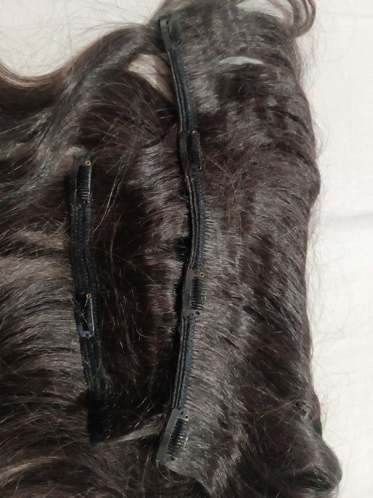 Намалена цена!!! Естествена коса -треса с дължина 55см.на две части с