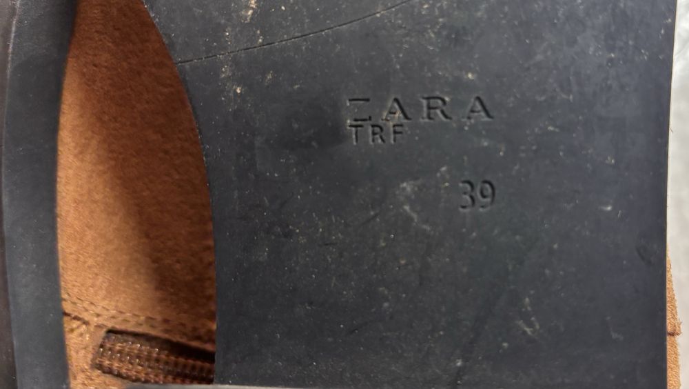 Ghete piele intoarsa Zara pentru dama