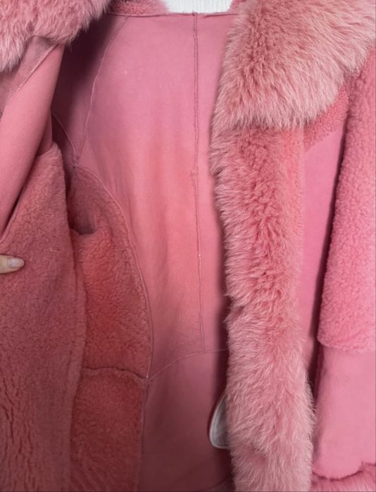 Palton blana roz