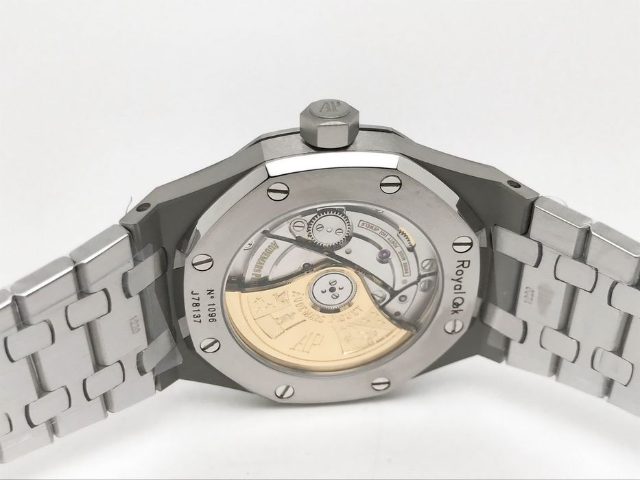 Audemars Piguet Royal Oak 15450 37mm Бял циферблат Стомана - QC снимки