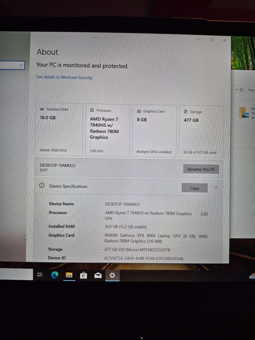 Laptop Lenovo Loq RTX 4060 + Ryzen 7840HS 144hz