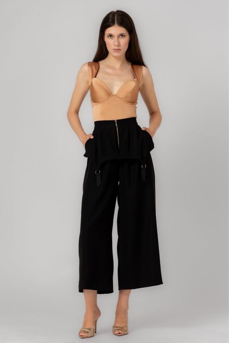 Mur Mur Bra top nude din satin elastic Genie