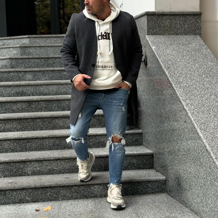 Пальто без воротников для мужчин