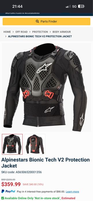 Armura  Alpinestars BIONIC TECKET V2