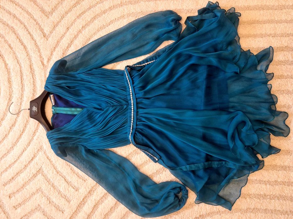 Rochie cocktail turcoaz