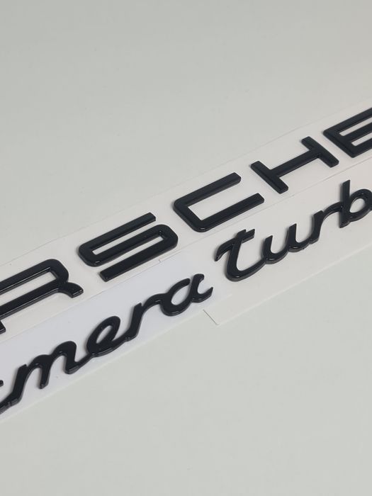Pachet-Set-Emblema-Sigla-Logo-Stema-Spate-Haion-Porsche-Cayenne-Panamera-Macan-Negru-Lucios-Full-Black-Turbo-4-S-GTS-Poze-Reale