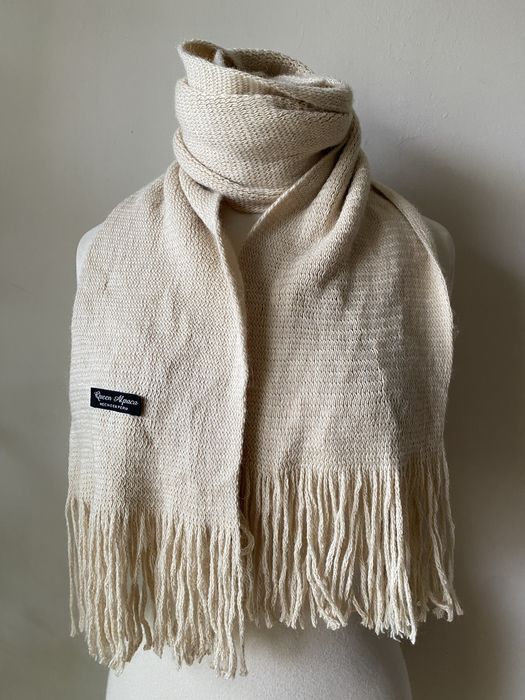 Бежов/ екрю/ розов шал от кашмир, вълна, вискоза, коприна