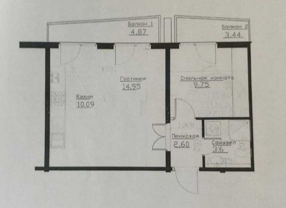 ЖК Нур 1/4/9 квартир продается 43м2: Юнусабад Алайский Ц2
