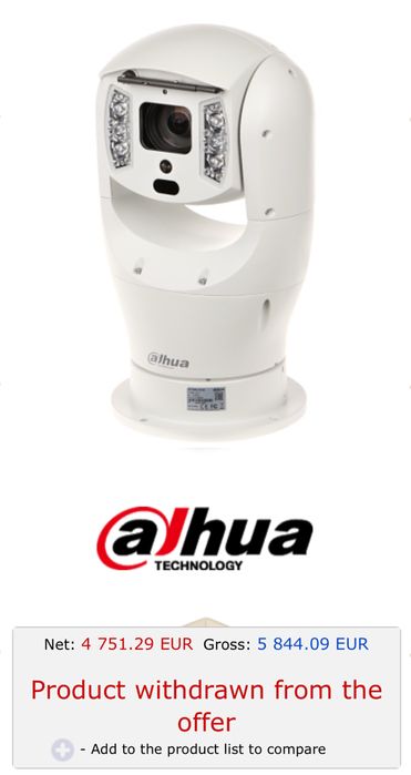 Dahua DH-PTZ19240V-IRB-N(-B)