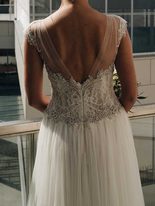 Rochie de mireasa Ella/ Le Papillon by Modeca, 36/S + 2 bucati voal