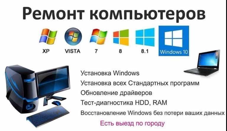 Установка ОС Windows XP, 7,8.10,11 антивирус+программы+(выезд) UzCard