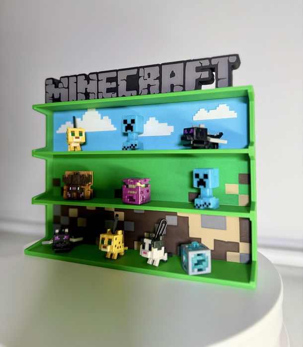 Suport etajera stand figurine Minecraft kinder joy