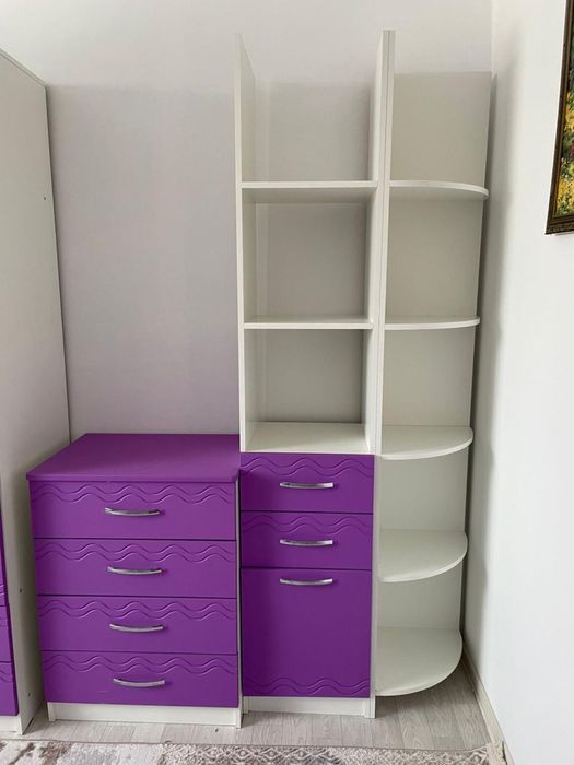 Набор детский шкаф и кровать+матрас