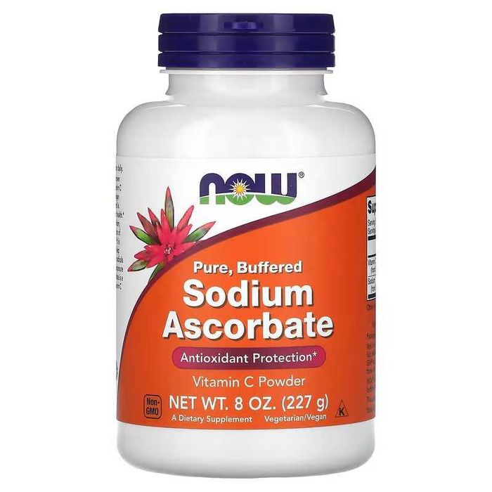 NOW Foods Sodium Ascorbate аскорбат натрия Water Out водный баланс