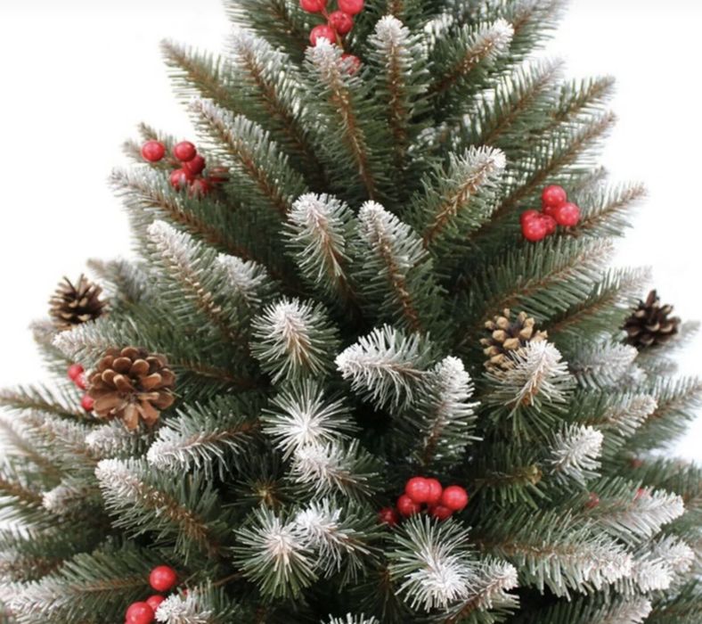 Brad artificial 1,80cm cu zapada si mure