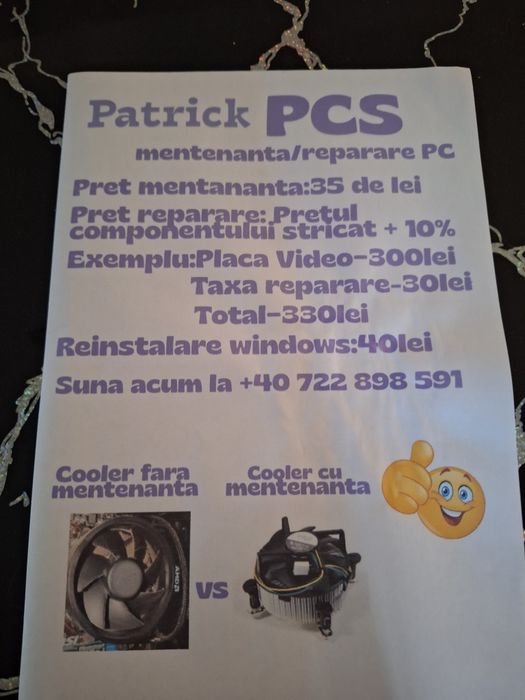 Reparații și Mentenanță PC / Laptop – Brăila și Cazasu (Prețuri Bune)