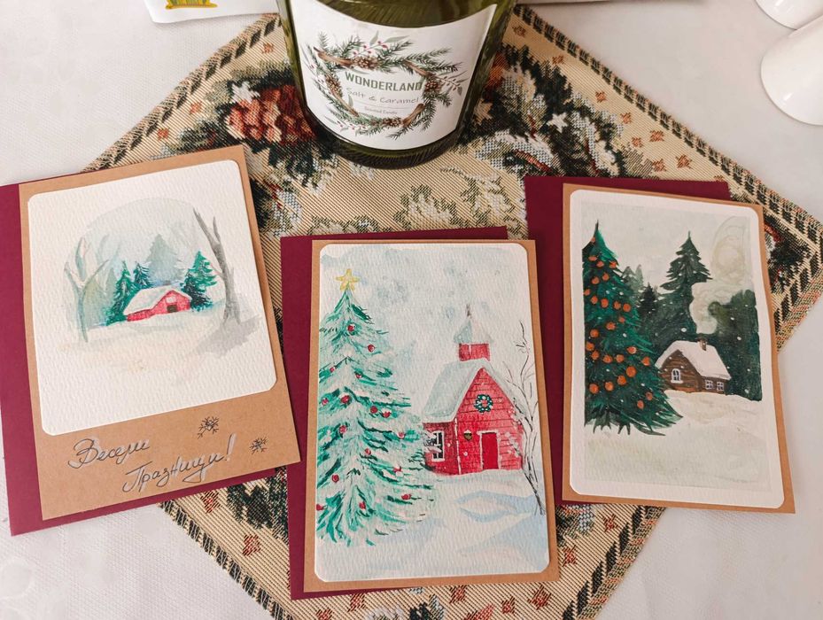 Рисувам по поръчка, картички (Коледа, Рожден ден и др.)