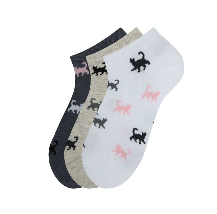 Комплект от 3 чифта дамски/детски терлици с десен на кученца