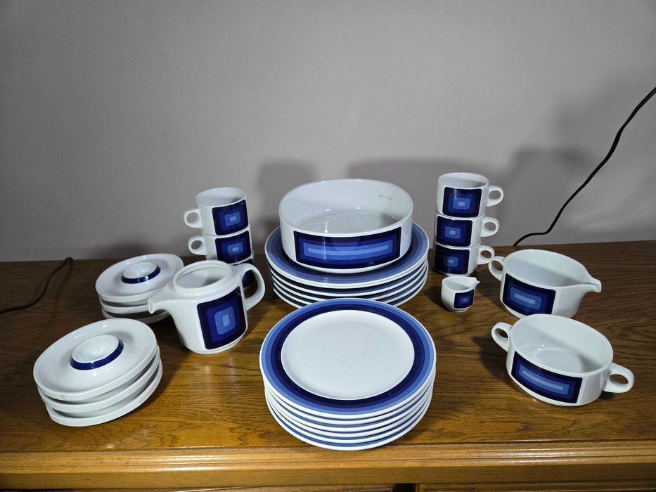 Serviciu Porțelan Vintage de Colecție - Rosenthal Studio-Linie, Design Geometric, 24 Piese