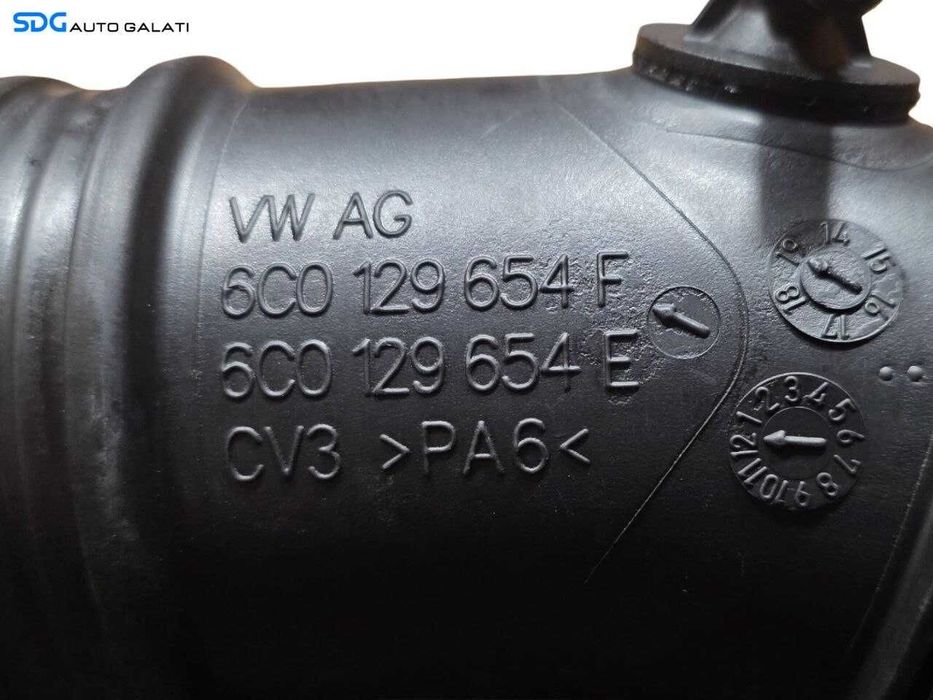 Conducta Tub Tubulatura Admisie Aer Skoda Fabia 3 1.4 TDI 2009 - 2016 Cod 6C0129654F 6C0129654E [N4868]