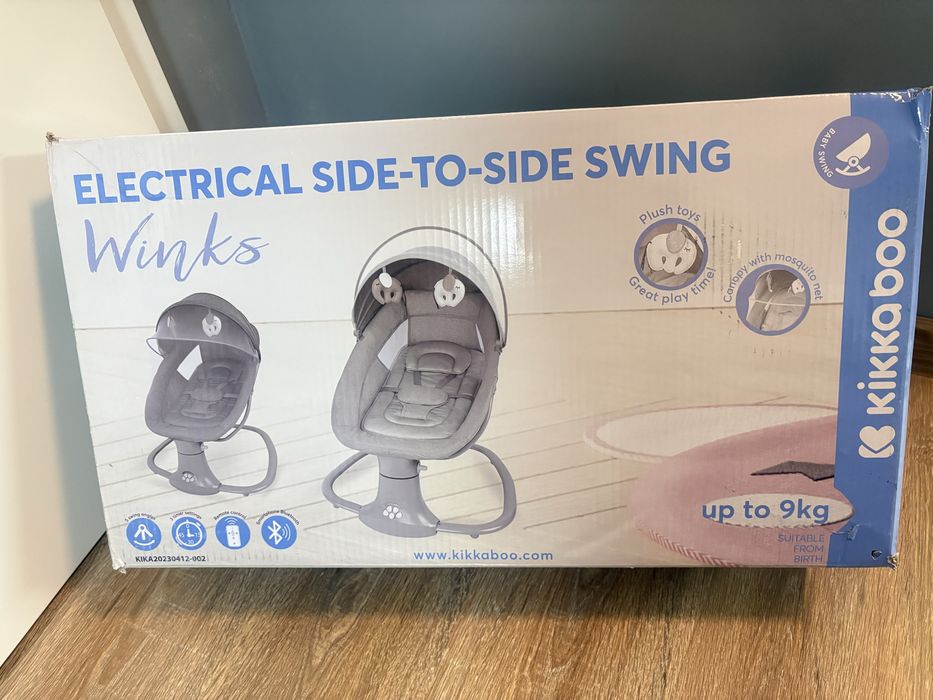 Електрическа люлка KikkaBoo - Winks, Grey