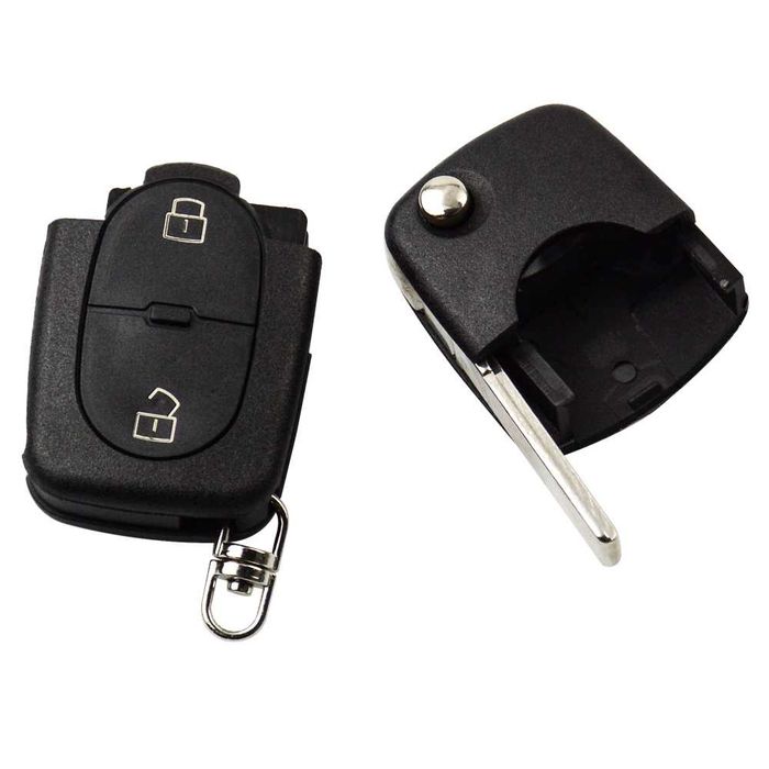 Кутийка за сгъваем ключ за Audi с 2 бутона (батерия CR1620/CR2032)!