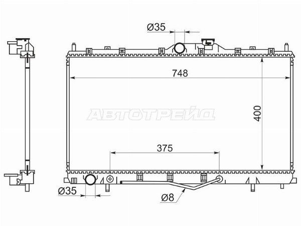 Радиатор Mitsubishi Galant