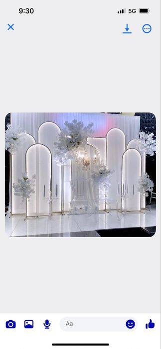 Комплект арки с плат и осветление за декорация на тържества