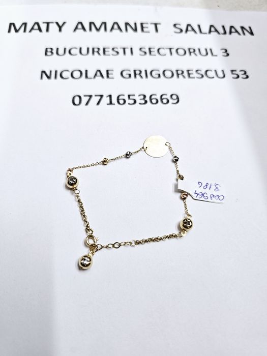 Vand bratara dama din aur 14 k 3.18 g cod 964