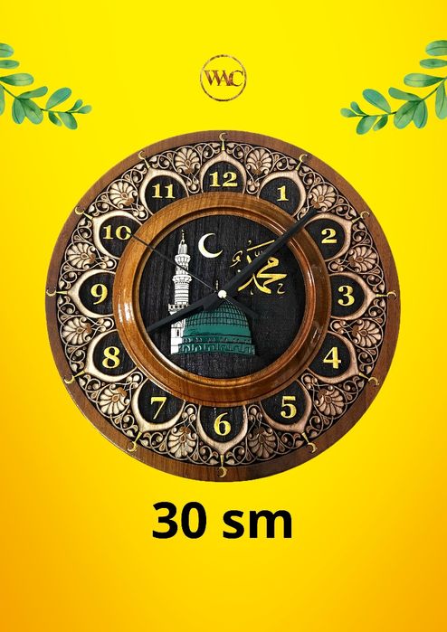 Soat suvenir yong'oq daraxtidan yasalgan